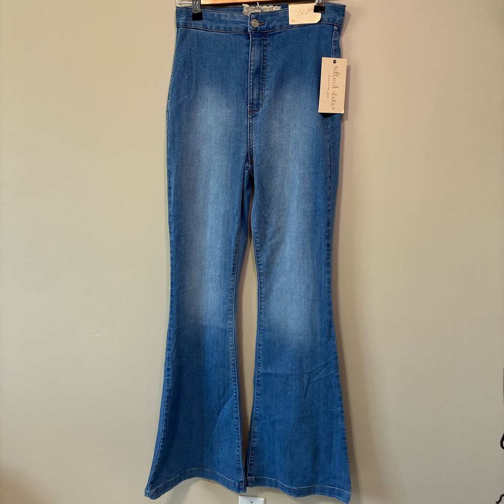 New Altar'd State High Rise Flare Jeans 28/7 Y2K Bohemian Retro Bell Bottoms 70s
